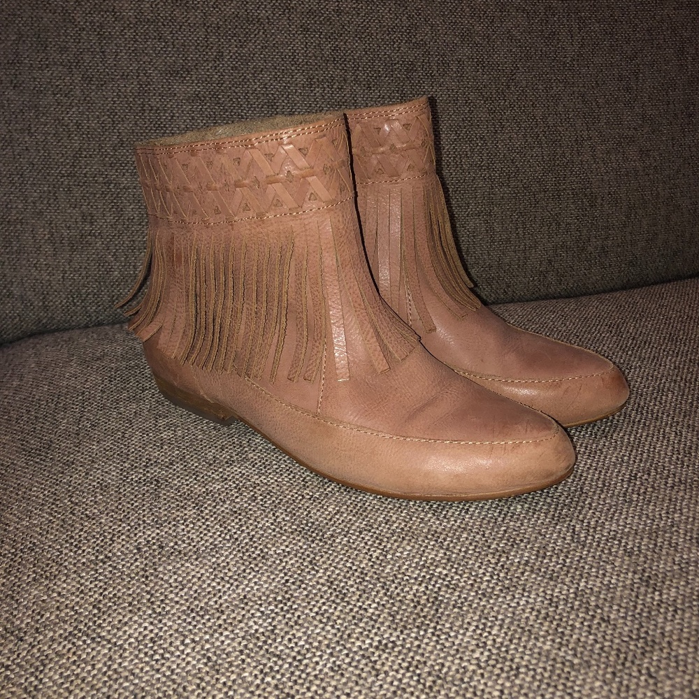 Latigo Jig Women's Fringe Adobe Ankle Boots Size 7